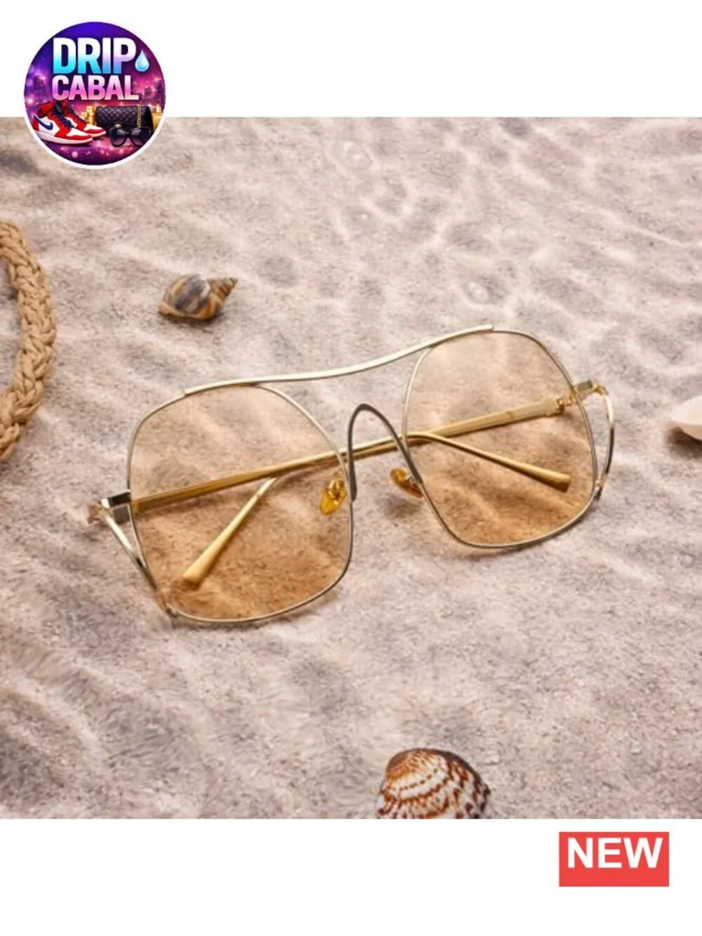 Oversized Metal Aviator Sunglasses UV400 Retro Punk Shades